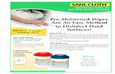 DISINFECTANT WIPES FOR NON-FOOD CONTACT SURFACESHepatitis B Virus (HBV), and kills HIV-1, MRSA , VRE and over 100 other micro-organisms. Sani-Cloth ® HB is EPARegistered#61178-4-9480