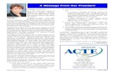 A Message From Our President - Home | ACTE · 2018. 5. 2. · Missouri ACTE Reporter ~ 2 ~ Spring, 2003 Missouri ACTE 2003 Summer Conference General Program Monday, July 21, 2003