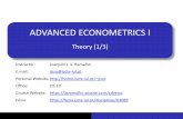 ADVANCED ECONOMETRICS Ihome.iscte-iul.pt/~jjsro/advecoi/Slides-Theory-1.pdf · 2020. 10. 21. · Verbeek, M. (2017), A Guide to Modern Econometrics, Wiley (5th Edition) Wooldridge,