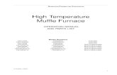 High Temperature Muffle Furnace · 5/9/1997  · 1 BARNSTEAD|THERMOLYNE CORPORATION High Temperature Muffle Furnace OPERATION MANUAL AND PARTS LIST Model Numbers F46110CM F46230CM