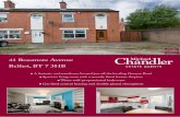 41 rossmore avenue brochure... · 2019. 6. 6. · 41 Rossmore Avenue Belfast, BT 7 3HB A fantastic end townhouse located just off the bustling Ormeau Road Spacious living room with
