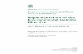 Implementation of the Environmental Liability Directive · 2007. 7. 11. · Mr Jamie Reed (Labour, Copeland) Mr Dan Rogerson (Liberal Democrat, North Cornwall) Sir Peter Soulsby (Labour,