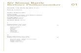 Sir Simon Rattle Berliner Philharmoniker...Sir Simon Rattle Berliner Philharmoniker Dilluns, 1 De juliol De 2013. 20.30 h – Sala de Concerts Berliner Philharmoniker Orfeó Català