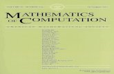 Mathematics of Computation · 2018. 11. 16. · Mathematics of Computation This journal publishes research articles in computational mathematics. Areas covered include numerical analysis,