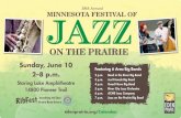ON THE PRAIRIE - epcommunityband Festival of Jazz on the...Just Friends Big Band 4 p.m. Good News Big Band 5 p.m. River City Jazz Orchestra 6 p.m. ACME Jazz Company 7 p.m. Jazz on