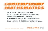 Index Theory of Elliptic Operators! Foliations! and Operator Algebras · 2019. 2. 12. · for the affine Lie algebra A11 • Herbert C. Kranzer, Editors James Lepowsky and Mirko Prime