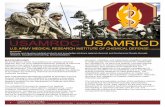 USAMRDC USAMRICD - United States Army · 2020. 10. 28. · preparation, response, recovery, and mitigation) of disaster response relating to mass chemical casualties in both the military