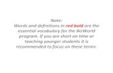 Note: Words and definitions in red bold are the essential ...Venture capital Venture Capitalist (VC) Vice President (VP) Design Vice President (VP) Finance Vice President (VP) Manufacturing