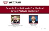 Sample Size Rationale For Medical Device Package Validation · ANSI Z1.4 • Z1.4 is a standard developed for incoming inspection where the attribute is pass/fail. • ANSI Z1.4 system