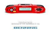 Operating manual Installation Tester BENNING IT 110 ...aepseh.gr/project_images/IT120.pdf · 7 Note: - Use only the power supply adapter delivered by the manufacturer or distributor