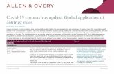 Covid-19 coronavirus update: Global application of antitrust …...previous occasion (during a large trucker’s strike in Brazil –in 2018), to authorise a memorandum of understanding