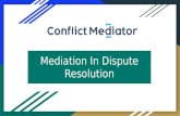 Mediation In Dispute Resolution