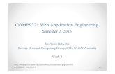 COMP9321 Web Application Engineeringcs9321/15s2/lectures/lec04/Lec-04.pdf · 2015. 8. 18. · XML Applications COMP9321, 15s2, Week 4 11 RSS :ReallySimpleSyndication With RSS it is