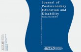 Journal of Postsecondary Education and Disability 27_3... · 2014. 9. 10. · Journal of Postsecondary Education and Disability Executive Editor David R. Parker, CRG (Children’s