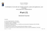 Part-21 - EASA ... Revision 1.0 â€“ 21.07.2008 Page 1 of 98 Course Syllabus Revision 1.0 â€“ 21.07.2008
