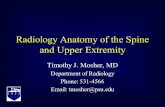 Radiology Anatomy of the Spine and Upper Extremity · 2004. 10. 5. · Radiology Anatomy of the Spine and Upper Extremity Timothy J. Mosher, MD Department of Radiology Phone: 531-4566