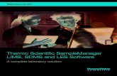 Thermo Scientific SampleManager LIMS, SDMS and LES Software · 2020. 11. 5. · Thermo Scientific™ SampleManager™ LIMS, SDMS and LES Software manages your laboratory, data and