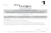 Level 1 Geography (91010) 2018 - Home » NZQA...Level 1 Geography, 2018 91010 Apply concepts and basic geographic skills to demonstrate understanding of a given environment 2.00 p.m.