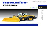 小松製作所 - WA200 6 CS4...6 Komatsu Components Komatsu manufactures the engine, transfer case, axles and hydraulic components on this wheel loader. Komatsu loaders are manufactured