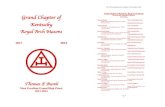 Grand Chapter of Kentucky 2014 Proceedings · 2020. 2. 20. · LEXINGTON No. 1 Robert Davenport, High Priest SHELBYVILLE No. 2 John Clements, High Priest FRANKFORT No. 3 Keith Murphy,