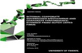 INTERNAL CORPORATE GOVERNANCE MECHANISMS AND …essay.utwente.nl/79901/1/Horsthuis_MA_BMS.pdf · 2019. 10. 23. · Tihanyi, & Certo, 2010). Corporate governance may help to reduce