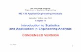 Introduction to Statistics and Application in Engineering Analysis … · 2020. 6. 19. · Principal causes of poor quality of products: Poor design in setting dimensions, tolerances,