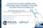 Effective Slurry Mixing and Handling and its Impact on CMP Slurry … · 2020. 9. 11. · EFFECTIVE SLURRY MIXING AND HANDLING AND ITS IMPACT ON CMP SLURRY PARTICLE HEALTH Carlo Aparece,