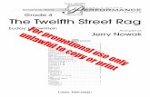 Grade 4 The Twelfth Street Rag - Stanton's › media › 506513 › sps66.pdfTwelfth Street Rag EUDAY L. BOWMAN Arranged by Jerry Nowak Dedicated to the Clarinet and Saxophone Sections