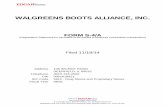 WALGREENS BOOTS ALLIANCE, INC. · 2014. 10. 17.  · The enclosed document is an important document cont aining answers to frequently asked questions and a summary description of