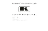 Kramer - USER MANUALk.kramerav.com/downloads/manuals/vs-162v.pdfKramer control software on your PC • Includes a user-friendly LCD display (making operation even easier) • With