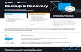 Backup & Recovery · 2020. 11. 9. · With Backup & Recovery, companies of all sizes can know their data is secure and recoverable. "We recommend that you use a partner backup solution
