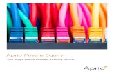 Aprio Private Equity · 2021. 1. 8. · Aprio Private Equity supports the growing needs of private equity groups and their portfolio companies focused on middle market transactions.