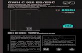 GWH C 920 ES/ESC - Bosch Heating and Cooling...GWH C 920 ES/ESC INDOOR RESIDENTIAL AND COMMERCIAL MODELS Temperature Modulated with Electronic Ignition Suitable for heating potable