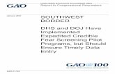GAO-21-144, SOUTHWEST BORDER: DHS and DOJ Have ...2020/08/11  · because of blank fields, data entry errors, or discrepancies between Border Patrol and OFO data. Border Patrol data