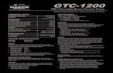 GTC-1200 - Tadano · 2020. 2. 5. · GTC-1200 120t Telescopic Boom Crawler Crane GENERAL DATA CRANE CAPACITY 120t at 3.0m BOOM 5-section, 12.8 m – 47.2 m DIMENSION Overall Length