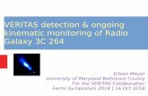 VERITAS detection & ongoing kinematic monitoring of Radio ... › science › mtgs › symposia › ...-3C 264 and M87 arelow-power FR Is (1043.8 and 1043.7 erg/s respectively; Meyer+2011)