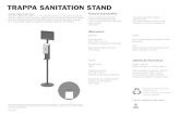  · TRAPPA SANITATION TRAPPA-STEEL-SANI-STAND Attractive, stylish snap-open 1 1 " x 17" frame mounted on a silver aluminum stand to serve as a podium for any signage or display. Portrait