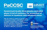 Randomised double blind placebo controlled phase II trial of melatonin … · Randomised double blind placebo controlled phase II trial of melatonin for prevention of delirium in