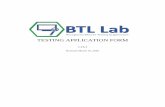 TESTING APPLICATION FORM - BTL Lab Testing Application- the...آ  2020. 6. 17.آ  (BTL Checklist and BTL