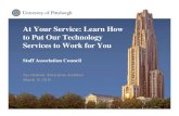 At Your Service: Learn How to Put Our Technology Services ... · forms-cssd.html • Charging Stations • ImageNow. Computing Services and Systems Development CSSD Technology Services