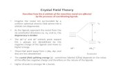 Crystal Field Theory - University of Massachusetts Bostonalpha.chem.umb.edu/chemistry/ch611/documents/CH611lec2...Crystal Field Theory Describes how the d orbitals of the transition
