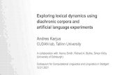 Andres Karjus › talks › stuttgart2021 › ...Exploring lexical dynamics using diachronic corpora and artificial language experiments Andres Karjus CUDAN lab, Tallinn University