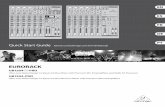 EURORACKQuick Start Guide (Check out behringer.com for Full Manual) EURORACK. UB1204-PRO. Ultra-Low Noise Design 12-Input 2/2-Bus Mixer with Premium Mic Preamplifiers and Multi-FX