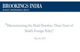 Deconstructing the Modi Doctrine: Three Years of Modi’s Foreign … · 2017. 6. 14. · HIS Foreword by Shaurya Doval Director. India Foundation & Managing Director, Zeus Caps MODI