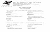2013-10-16 List of BCLI Committees · 2013. 10. 17. · BRITISHCOLUMBIA’LAW’INSTITUTE’! 1822’East’Mall,’University’of’British’Columbia’ ’ Vancouver,’British’Columbia’’’V6T’1Z1’