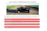 ATV BODY ARMOUR SPEC SHEET · 2018. 9. 30. · ATV BODY ARMOUR SPEC SHEET The ATV Body Armour ATV fender and rollover protection product wraps your utility ATV in 16-gauge, 360-degree