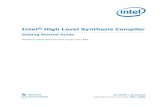 Intel High Level Synthesis Compiler · 2020. 10. 18. · 1. Intel ® High Level Synthesis (HLS) Compiler Getting Started Guide. The Intel ® High Level Synthesis (HLS) Compiler is