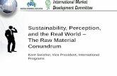 Sustainability, Perception, and the Real World The Raw Material … · 2014. 2. 12. · Definitions Sustainability, Perception, and the Real World – The Raw Material Conundrum •Sustainability