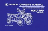 KWANG YANG MOTOR CO.,LTD. MXU 500ON... · owner's manual kwang yang motor co.,ltd. mxu 500 on-road issued: 01.31.2006