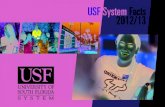 USF System Facts 2012/132012/13 The University of South Florida System is comprised of three member institutions. n USF, the doctoral granting institution, located in Tampa n USF St.